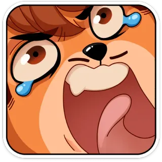 😲 Desenho animado, Expressão, Chorando, Emocional, Triste, Ilustração, Arte digital telegram sticker