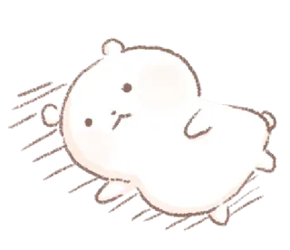 💬 tier, süß, bär, cartoon, aufkleber, rennen whatsapp sticker