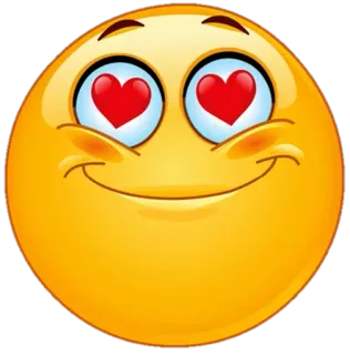😍 Emoji, Cinta, Mata hati, Kasih sayang, Wajah tersenyum telegram sticker