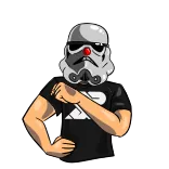 🤡 Stormtrooper, Quân đội, Mũ bảo hiểm, Cử chỉ thô tục, Chiến tranh giữa các vì sao telegram sticker