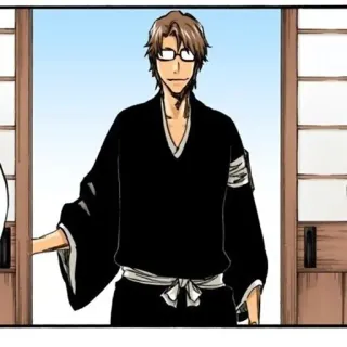 🧬 Sosuke Aizen Bleach 애니메이션, 만화, 안경, 사신 telegram sticker