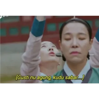 😌 Gusti nu agung, kudu sabar.... Korean drama, queen, frustration, historical, royalty telegram sticker