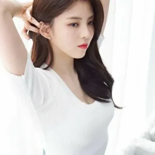 🤍 wanita, potret, Korea, aktris, Han So Hee telegram sticker