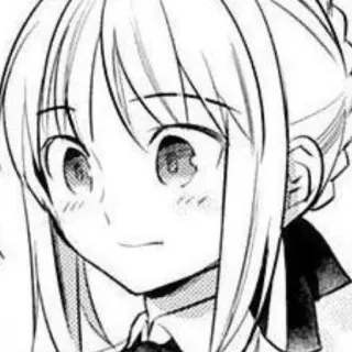 😳 Anime, Manga, Dziewczyna, Portret, Postać, Ilustracja whatsapp sticker