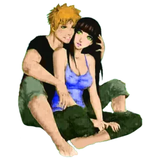 🖤 Anime, Couple, Romance, Dessin animé, Amour, Personnage telegram sticker