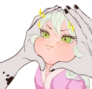 🥰 Anime, Kawaii, Lindo, Personaje, Arte, Ilustración telegram sticker