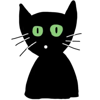 🐱 고양이, 검은 고양이, 동물, 만화, 스티커 telegram sticker