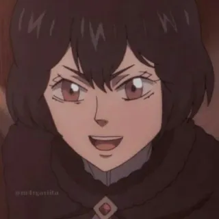 🔪 Anime, Femme, Dessin animé, Personnage, Sourire whatsapp sticker