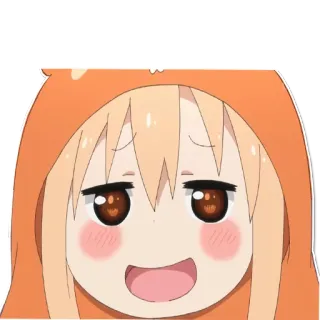 😁 Umaru Doma Himouto! Umaru-chan umaru, anime, cute, hoodie, himouto! umaru-chan telegram sticker