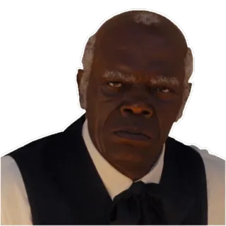 😡 Samuel L. Jackson attore, serio, uomo, ritratto telegram sticker