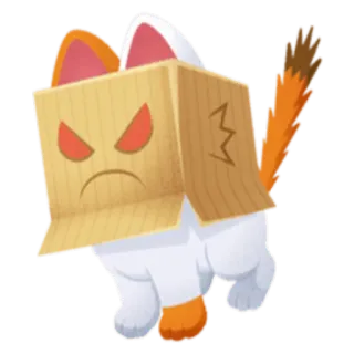 😡 gato, bravo, caixa, animal, felino, desenho animado, adesivo whatsapp sticker