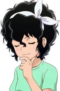 😌 Desenho animado, Anime, Feminino, Garota, Personagem, Retrato telegram sticker
