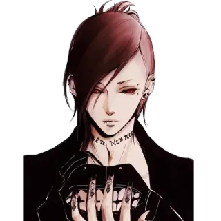 😕 μετε Νεκροι Anime, Personagem, Ghoul, Sombrio, Gore, Tokyo Ghoul telegram sticker