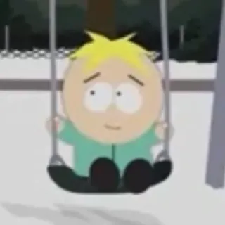 🙂 Butters Stotch South Park Butters, South Park, hoạt hình, xích đu, nhân vật telegram sticker