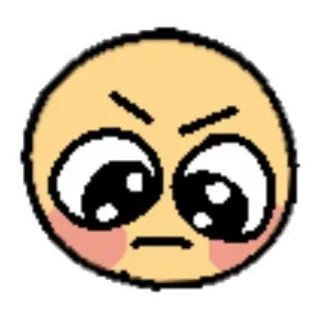 😠 emoji, angry, cute, face telegram sticker