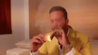 🚬 rauchen, zigarre, mann, gelber anzug whatsapp sticker