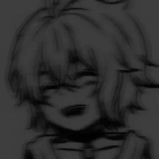 ⬛ 动漫, 漫画, 草图, 角色, 插画 telegram sticker