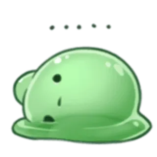 😐 слайм, зеленый, милый, капля, персонаж, мультфильм, цифровое искусство telegram sticker