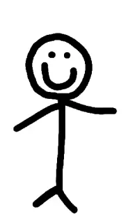 😐 막대기 인간, 그림, 단순한, 일러스트 telegram sticker