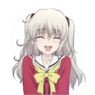 😝 Nao Tomori Charlotte Anime, Garota, Charlotte, Nao Tomori, Sorriso, Kawaii telegram sticker