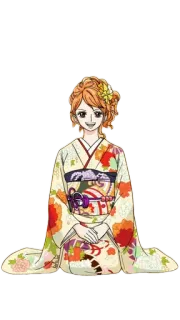 👘 woman, kimono, japanese, traditional clothing, anime style telegram sticker