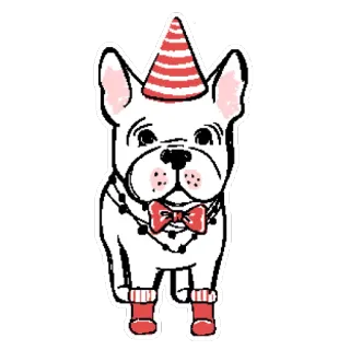 Xmas Dog @stickersb2b whatsapp stickers