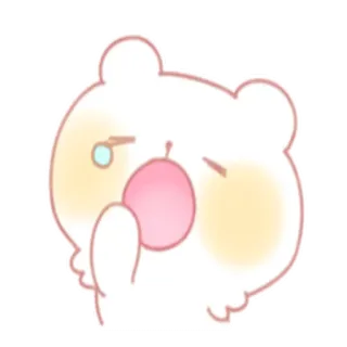 😪 imut, kawaii, beruang, kartun, stiker, binatang, menggemaskan whatsapp sticker