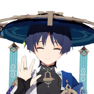 ☺️ Scaramouche Genshin Impact Anime, Video game, Personagem, Fanart, Scaramouche, Genshin Impact telegram sticker
