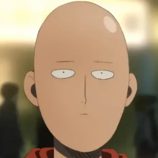 😐 Saitama One-Punch Man Anime, Saitama, One-Punch Man, Calvo, Eroe telegram sticker