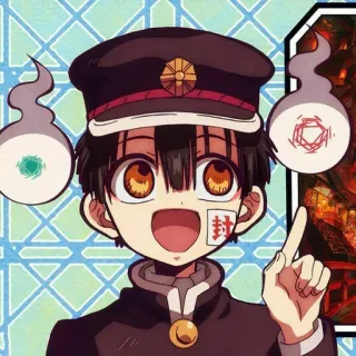 👻 Hanako Toilet-bound Hanako-kun anime, manga, hanako, toilet-bound hanako-kun, supernatural, ghost, school uniform telegram sticker