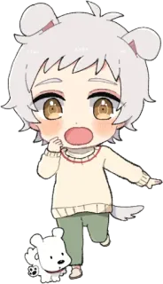 🐶 Chibi, Desenho animado, Urso, Fofo, Kawaii telegram sticker