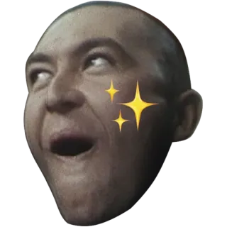 ✨ hombre, cara, expresión, brillos, gracioso, meme whatsapp sticker