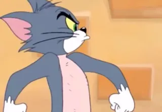 😾 Tom Cat Tom and Jerry Cartone animato, Arrabbiato, Tom, Gatto, Animazione telegram sticker