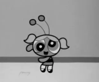 🎤 Bubbles The Powerpuff Girls Мультфильм, Анимация, Милый, Счастливый, Девочка telegram sticker