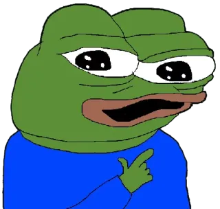 👆 Pepe the Frog Pepe der Frosch, Meme, Internetkultur, Frosch, Cartoon telegram sticker