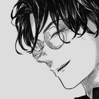 ⚓️ anime, manga, man, glasses, portrait telegram sticker