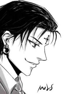 😄 Chrollo Lucilfer Hunter x Hunter Anime, Manga, Chrollo Lucilfer, Hunter x Hunter, Fanart, Personaje, Villano telegram sticker