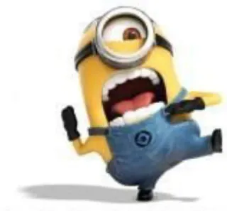 😱 Minion Minion, Ich einfach unverbesserlich, Cartoon, Lustig, Figur, Gelb, Schrei telegram sticker