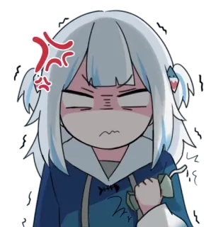😠 动漫, 生气, 沮丧, 卡通, 角色 whatsapp sticker
