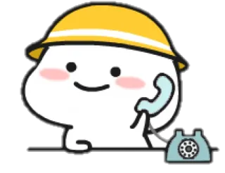 🍡 Desenho animado, Telefone, Comunicação, Chapéu, Fofo, Blob telegram sticker