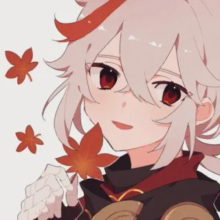 😀 Kazuha Genshin Impact 动漫, 原神, 枫原万叶, 游戏, 角色 telegram sticker