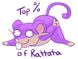 🌚 Rattata Pokemon Top % of Rattata pokemon, rattata, meme, middle finger, offensive telegram sticker