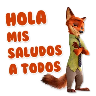 😉 Nick Wilde Zootopia HOLA
MIS
SALUDOS
A TODOS saudação, desenho animado, raposa, hola, zootopia, Nick Wilde telegram sticker