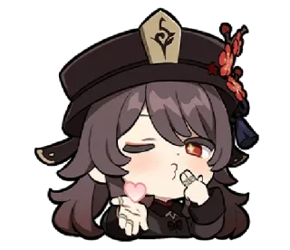 😘 Hu Tao Genshin Impact anime, character, game, cute, waifu telegram sticker
