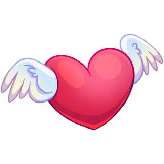 💓 Herz, Flügel, Liebe, Valentinstag, Romantisch, Niedlich, Cartoon whatsapp sticker