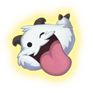 ✌ Poro League of Legends videogioco, personaggio, carino, poro, league of legends, soffice, animale telegram sticker