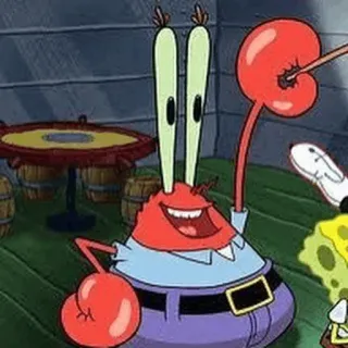 🍔 Mr. Krabs Spongebob Squarepants Mr. Krabs, Bob l'éponge, Dessin animé, Nickelodeon, Créature marine telegram sticker