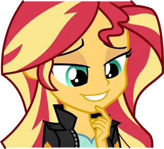 😀 Sunset Shimmer My Little Pony: Equestria Girls 漫画, アニメ, 女の子, キャラクター, サンセットシマー, マイリトルポニー whatsapp sticker