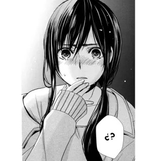 😳 ¿? Anime, Manga, Question, Confus, Fille, Illustration whatsapp sticker