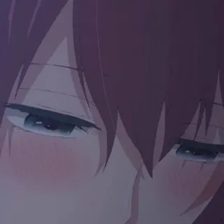 🍁 anime, primer plano, cara, ojos, dibujos animados telegram sticker